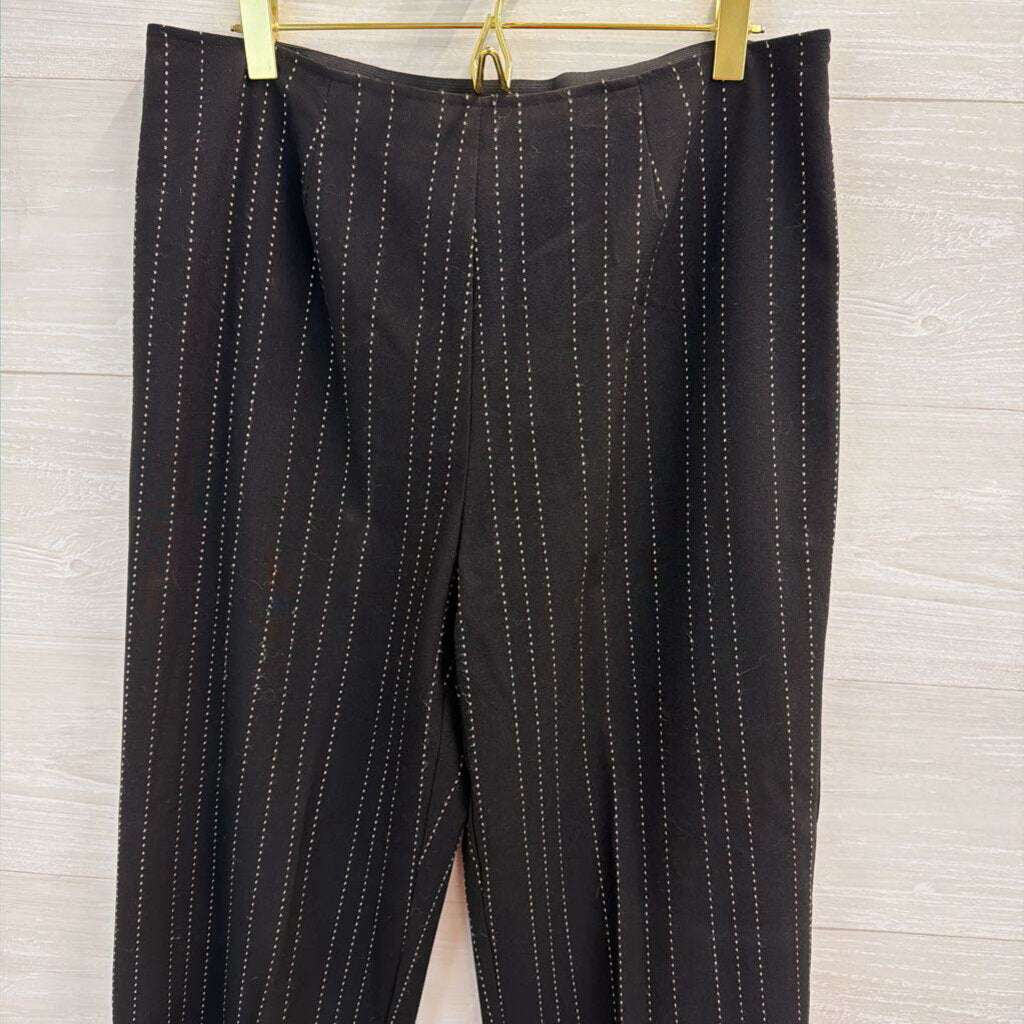 Vintage Joseph Ribkoff Black/ White Striped Trouser Pants 12