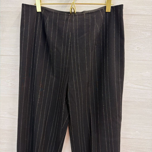 Vintage Joseph Ribkoff Black/ White Striped Trouser Pants 12