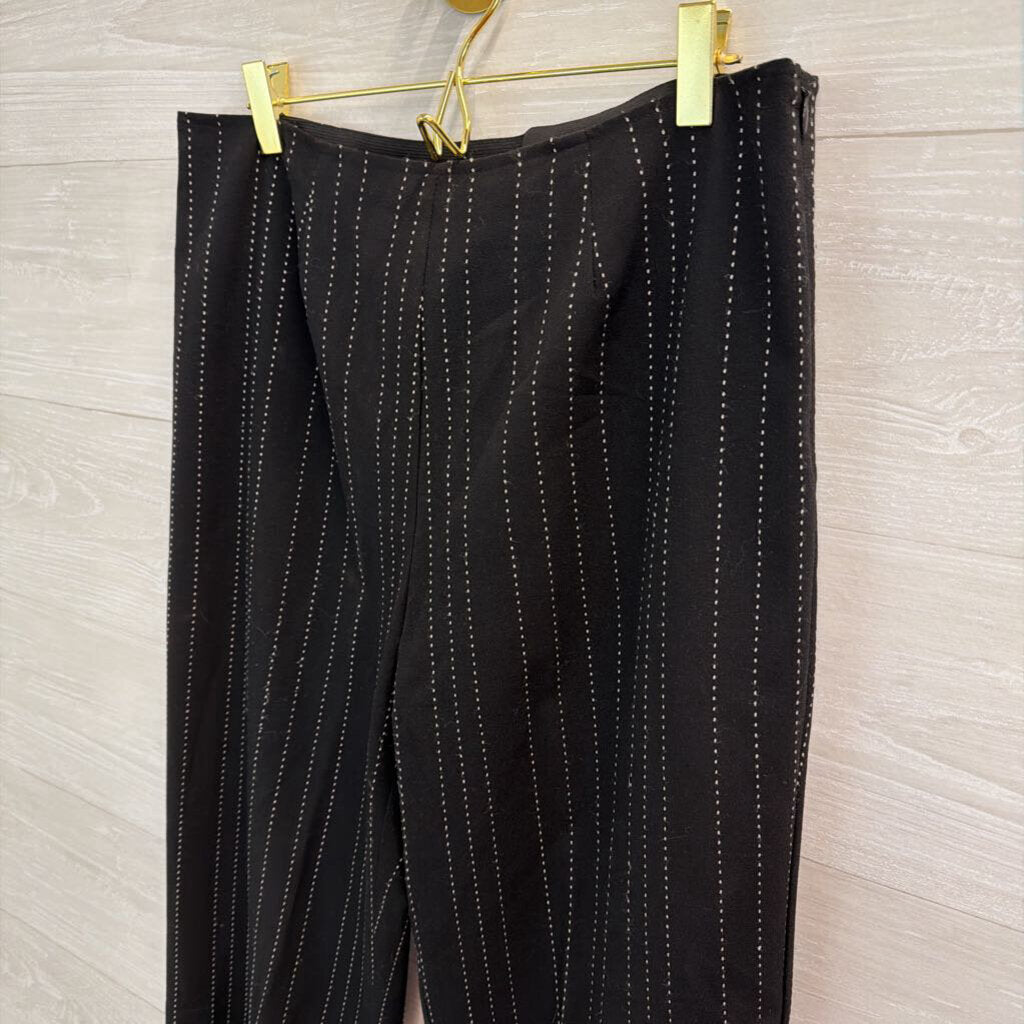 Vintage Joseph Ribkoff Black/ White Striped Trouser Pants 12