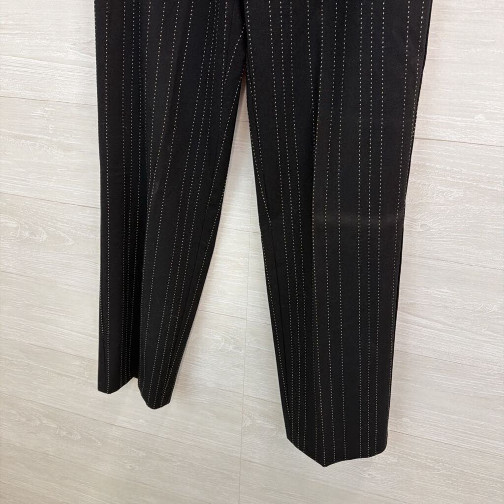 Vintage Joseph Ribkoff Black/ White Striped Trouser Pants 12