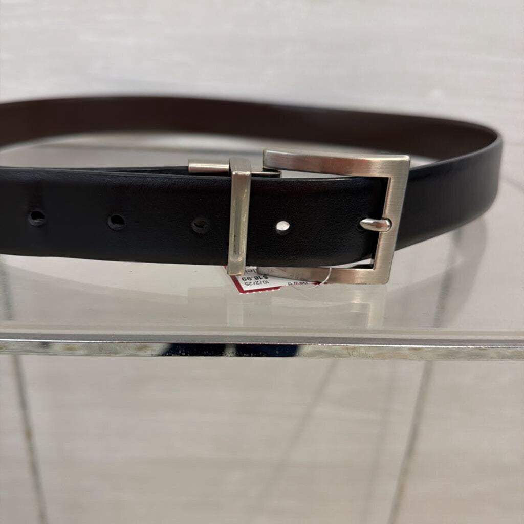 Calvin Klein Black Leather Belt Medium
