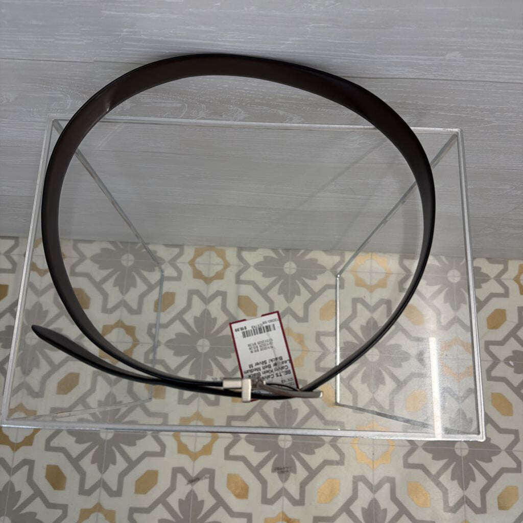 Calvin Klein Black Leather Belt Medium