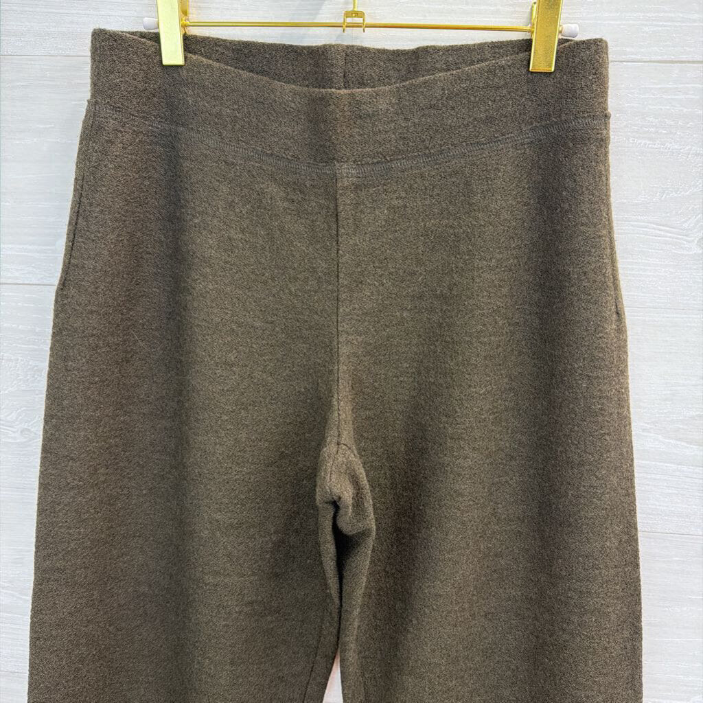 Eileen Fisher Green Knit Pull On Pants Extra Small
