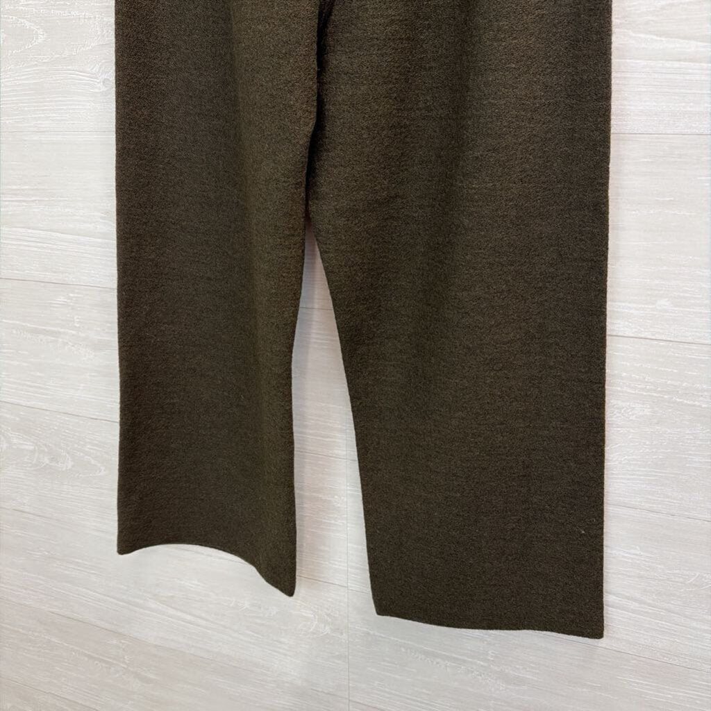 Eileen Fisher Green Knit Pull On Pants Extra Small