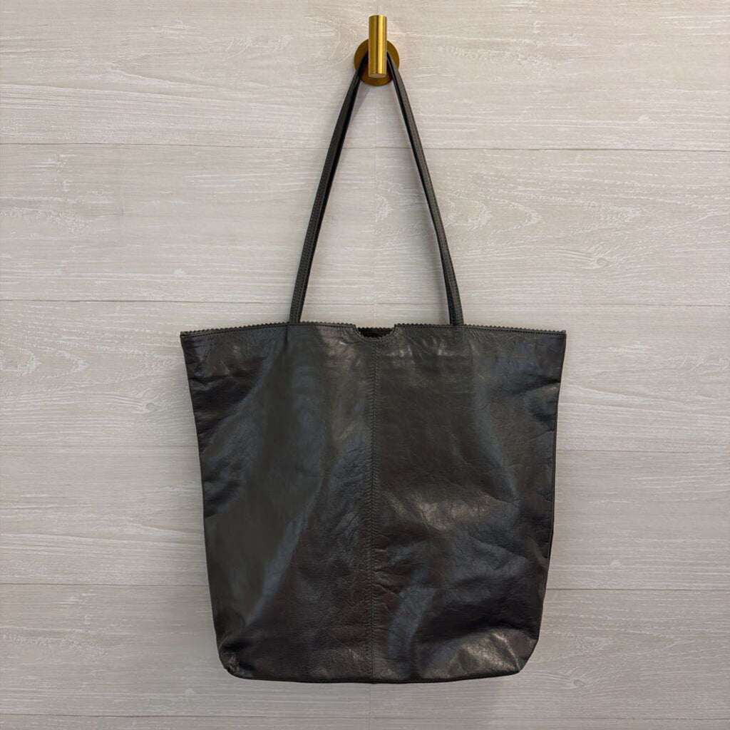 Latico Grey Leather Tote Purse