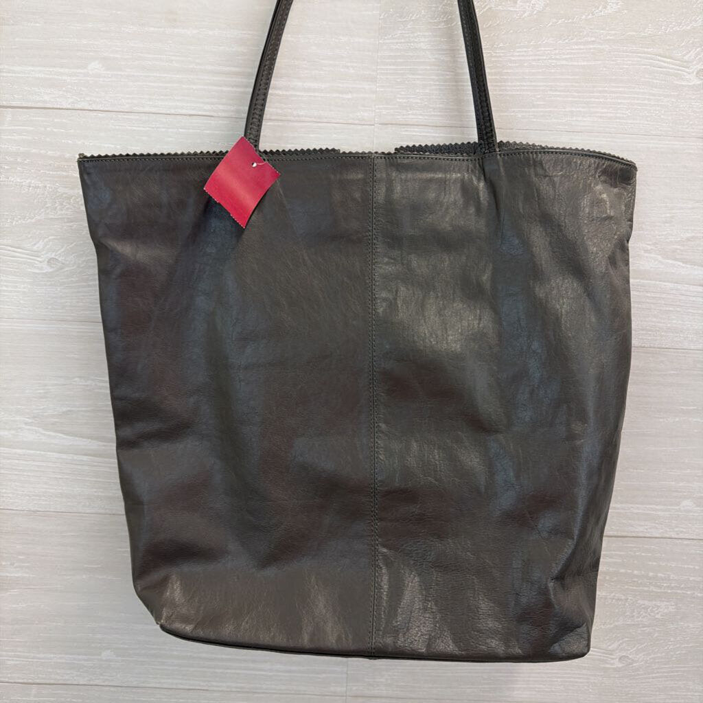 Latico Grey Leather Tote Purse