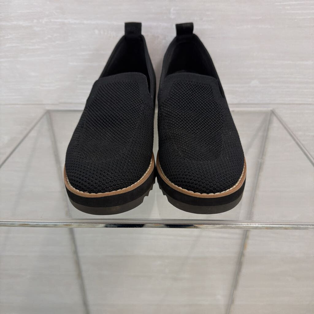 Eileen Fisher Black Lindy Recycled Stretch Knit Platform Loafers 7.5