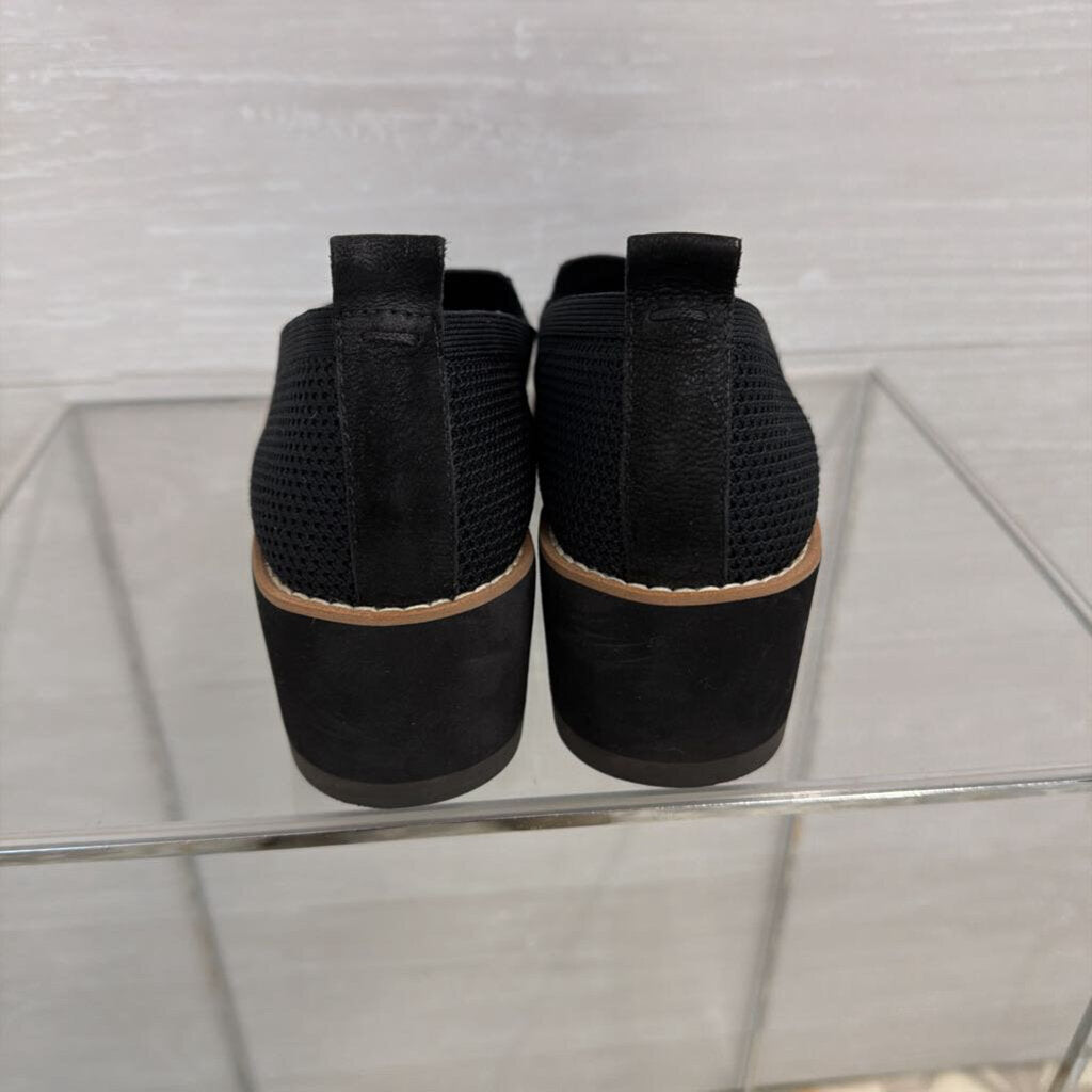 Eileen Fisher Black Lindy Recycled Stretch Knit Platform Loafers 7.5