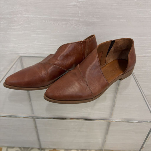Bueno Brown Leather Blake Slip On Shoes 37