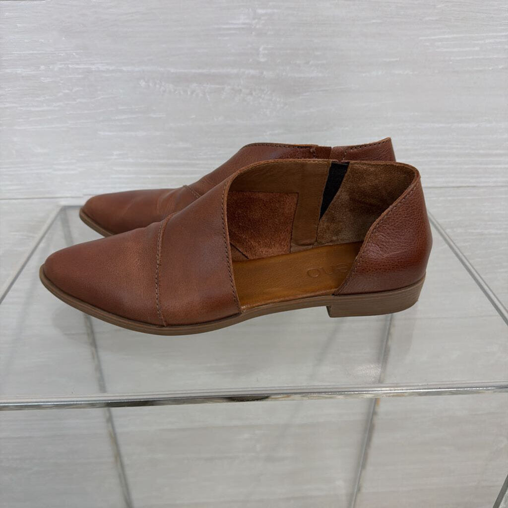 Bueno Brown Leather Blake Slip On Shoes 37