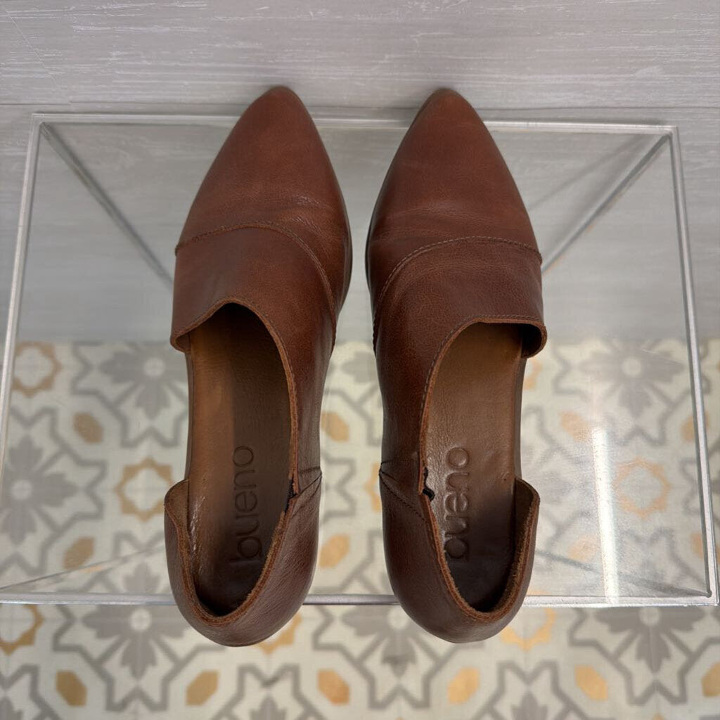 Bueno Brown Leather Blake Slip On Shoes 37