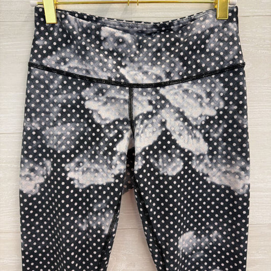 Lululemon Black/ Grey Polka Dot Print Low Rise Leggings 4