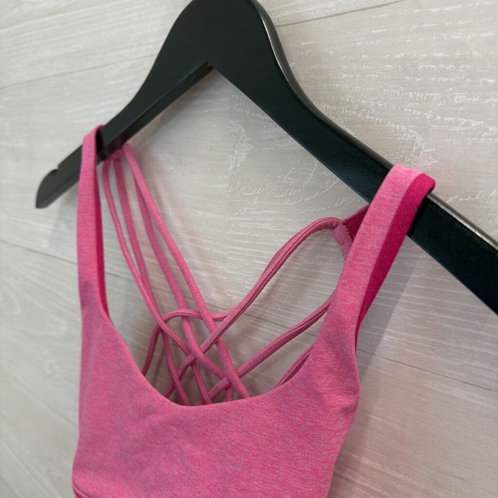 Lululemon Pink Strappy Back Sports Bra 4