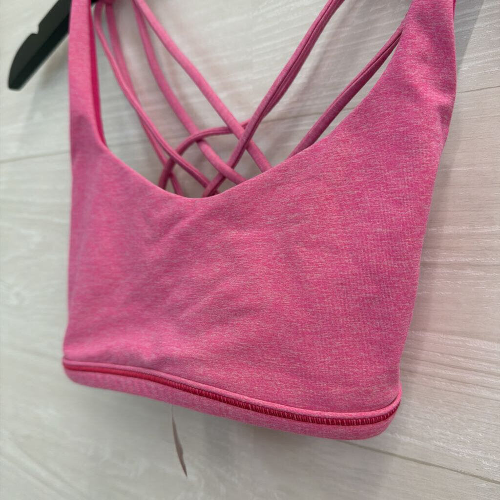 Lululemon Pink Strappy Back Sports Bra 4