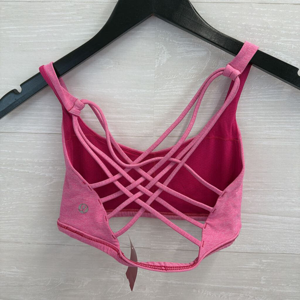 Lululemon Pink Strappy Back Sports Bra 4