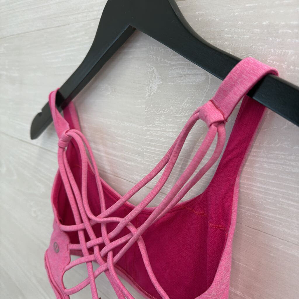 Lululemon Pink Strappy Back Sports Bra 4
