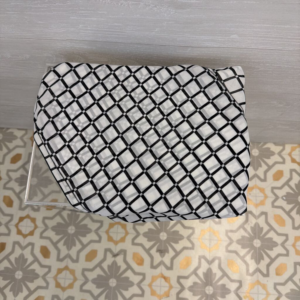 Black/ White Square Print Scarf
