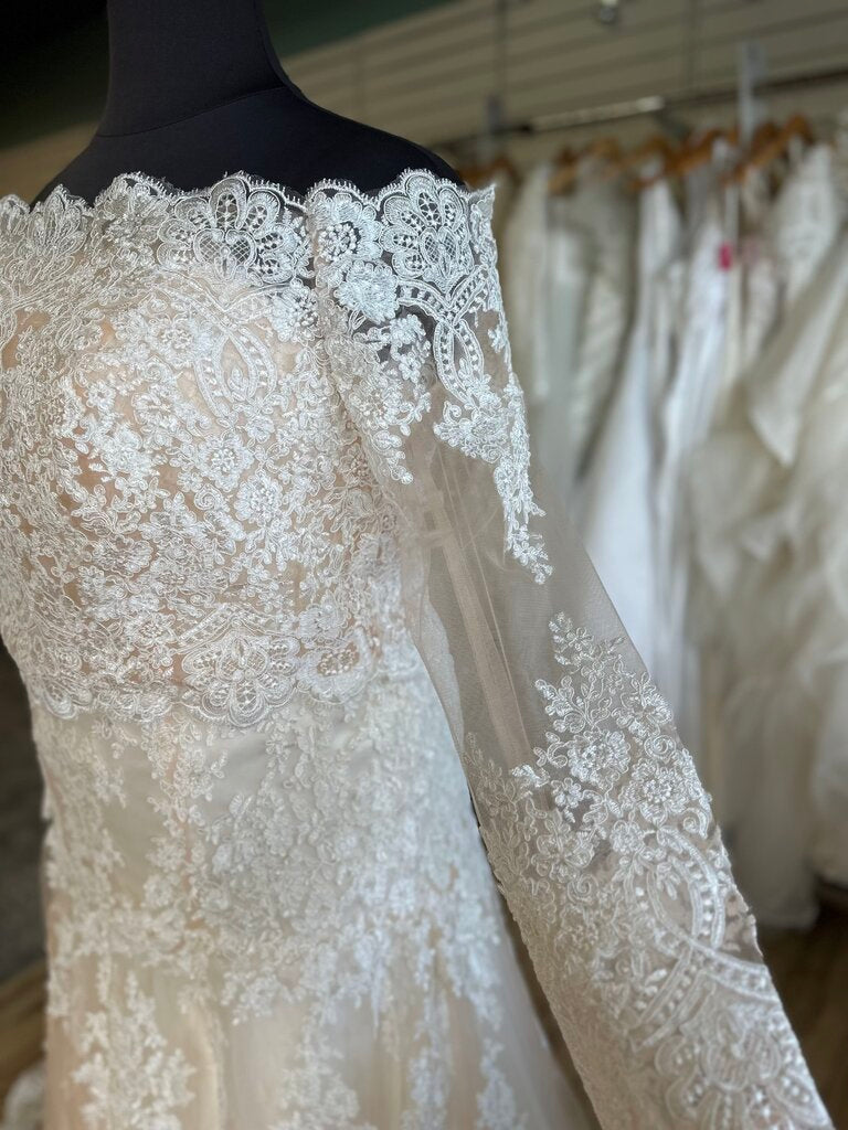 Strapless Lace Fitted Bridal Dress With Jacket 22