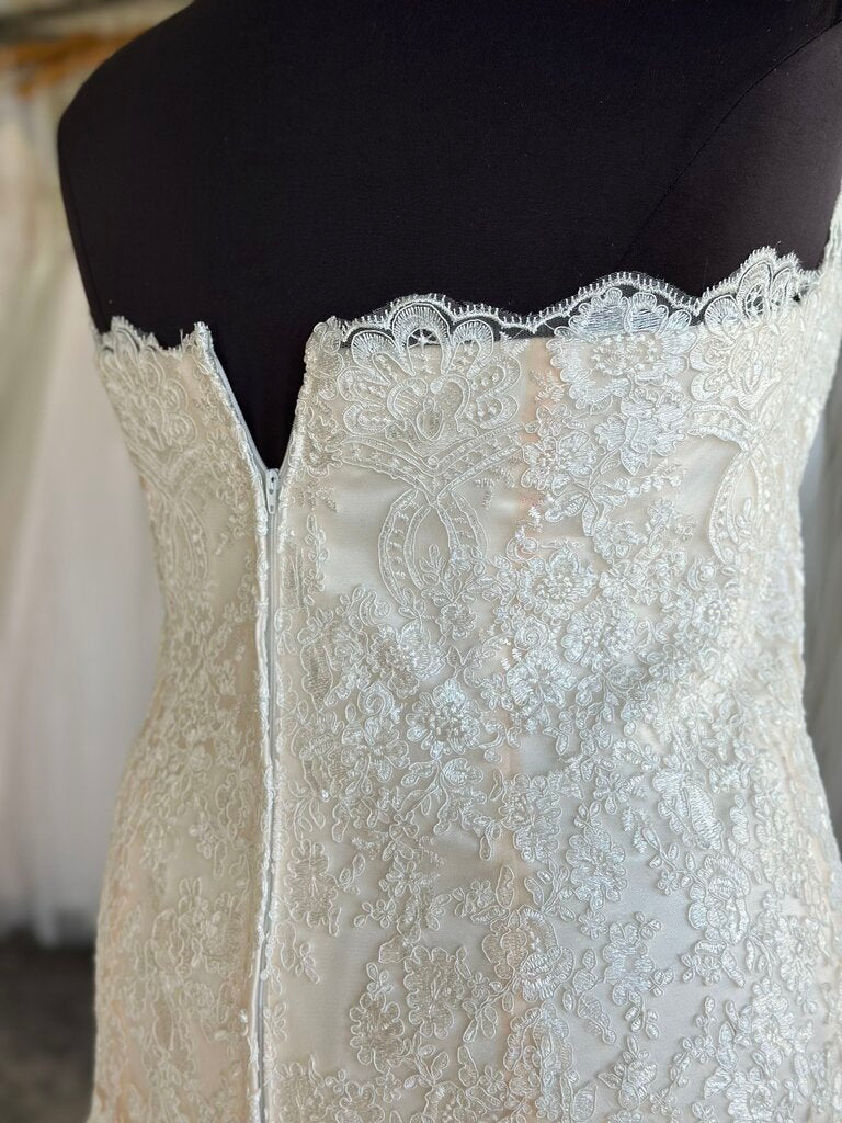 Strapless Lace Fitted Bridal Dress With Jacket 22