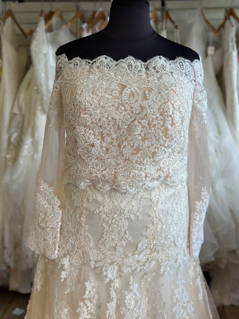 Strapless Lace Fitted Bridal Dress With Jacket 22