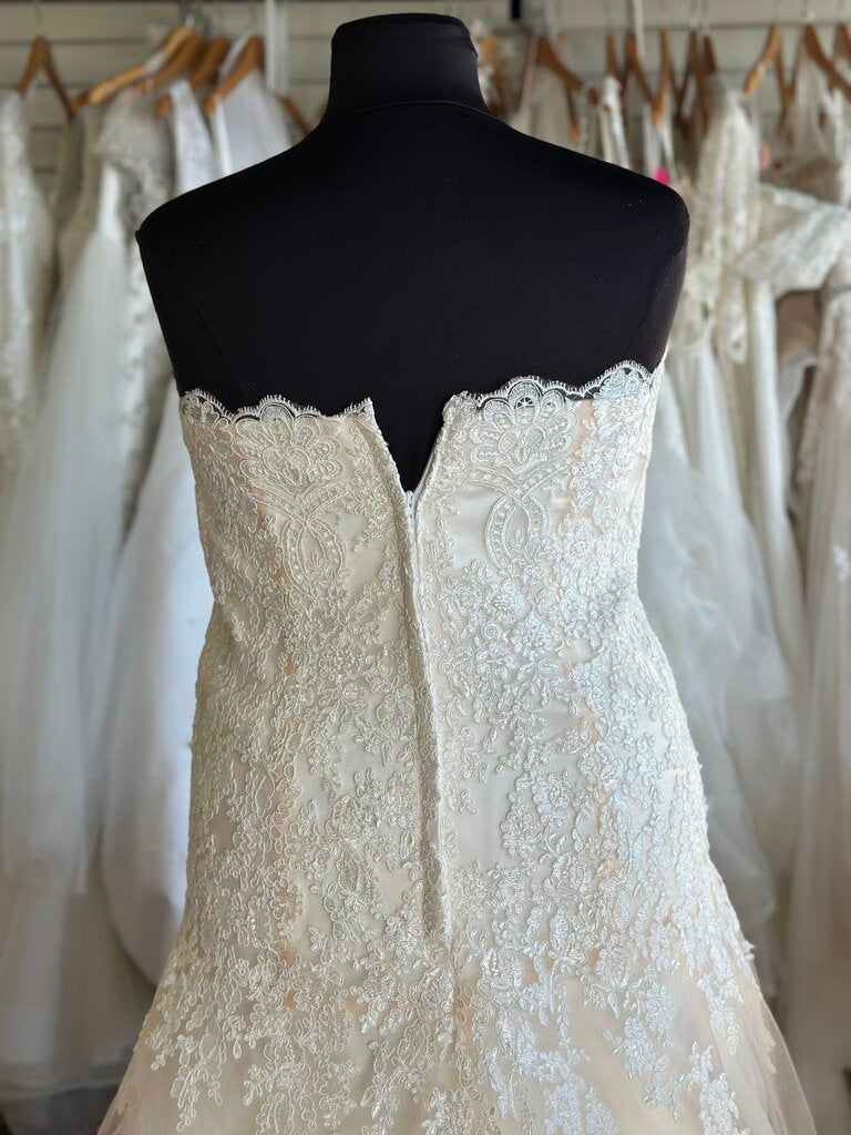 Strapless Lace Fitted Bridal Dress With Jacket 22