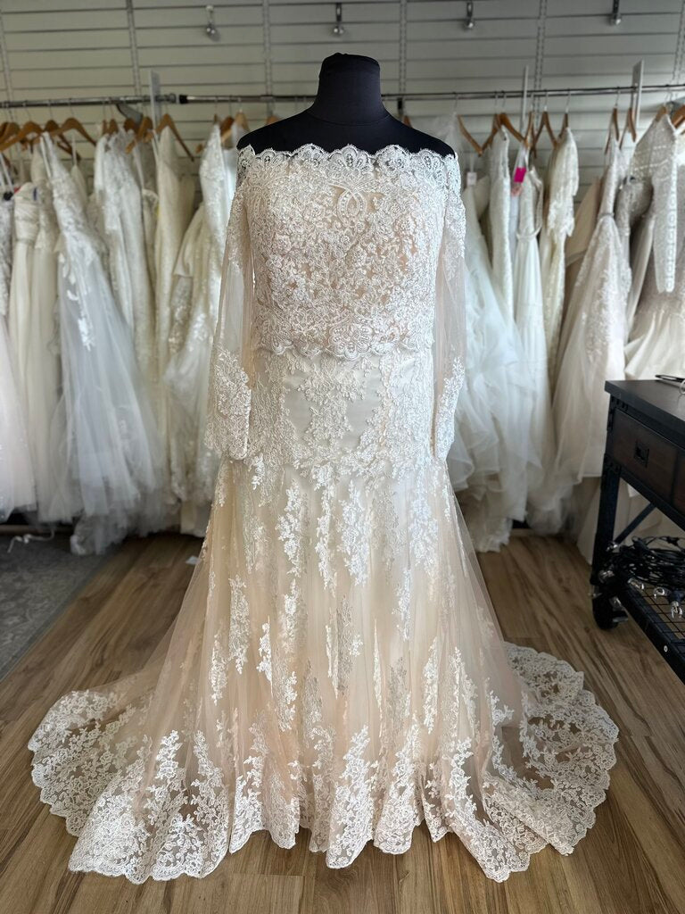 Strapless Lace Fitted Bridal Dress With Jacket 22