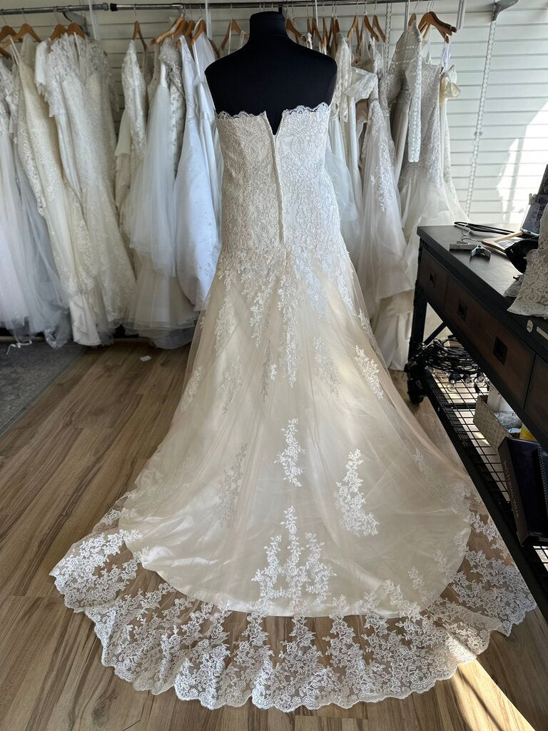 Strapless Lace Fitted Bridal Dress With Jacket 22