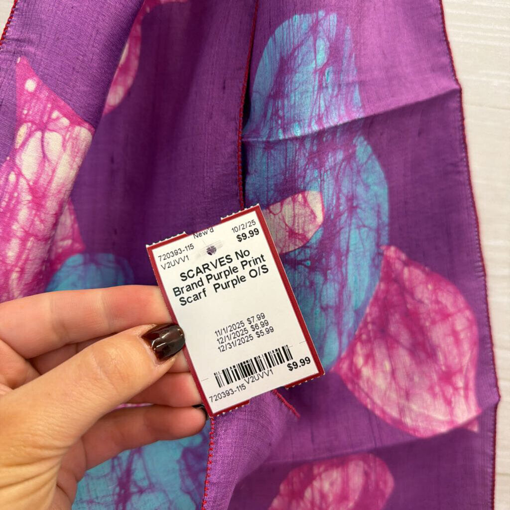 Purple Print Scarf