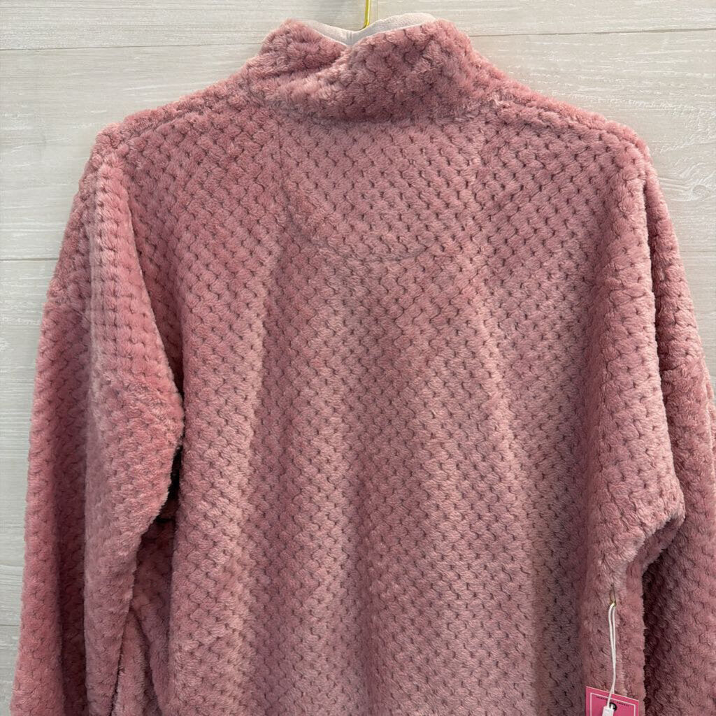 Simply Southern Pink Soft Fuzzy Long Sleeve Pullover Extra Large