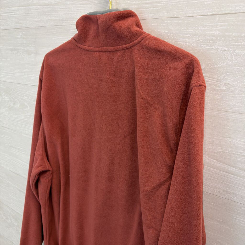 Simply Southern Orange/ Grey Fleece Long Sleeve Pullover Extra Large