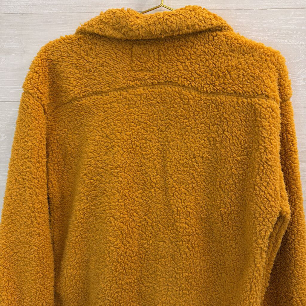 New York Laundry Golden Yellow Fuzzy Sherpa Shacket Medium