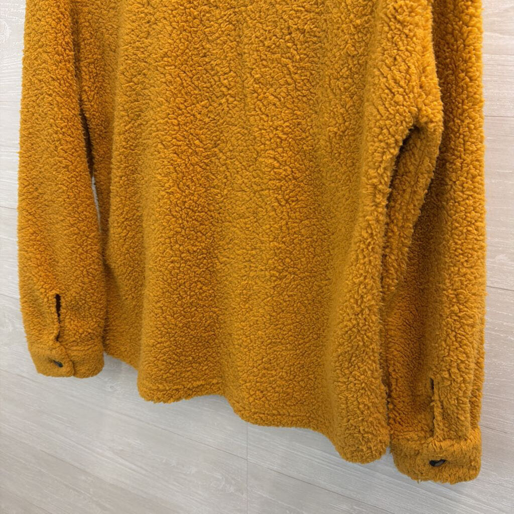New York Laundry Golden Yellow Fuzzy Sherpa Shacket Medium
