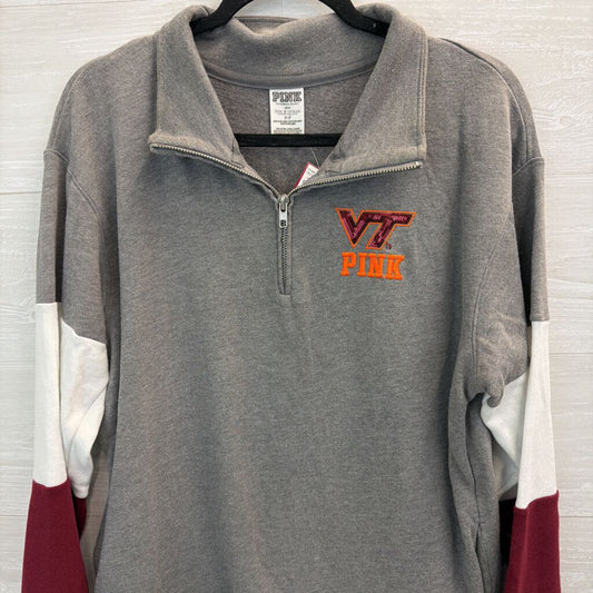 Pink Grey/ Multi Sequin Virginia Tech Pullover Small