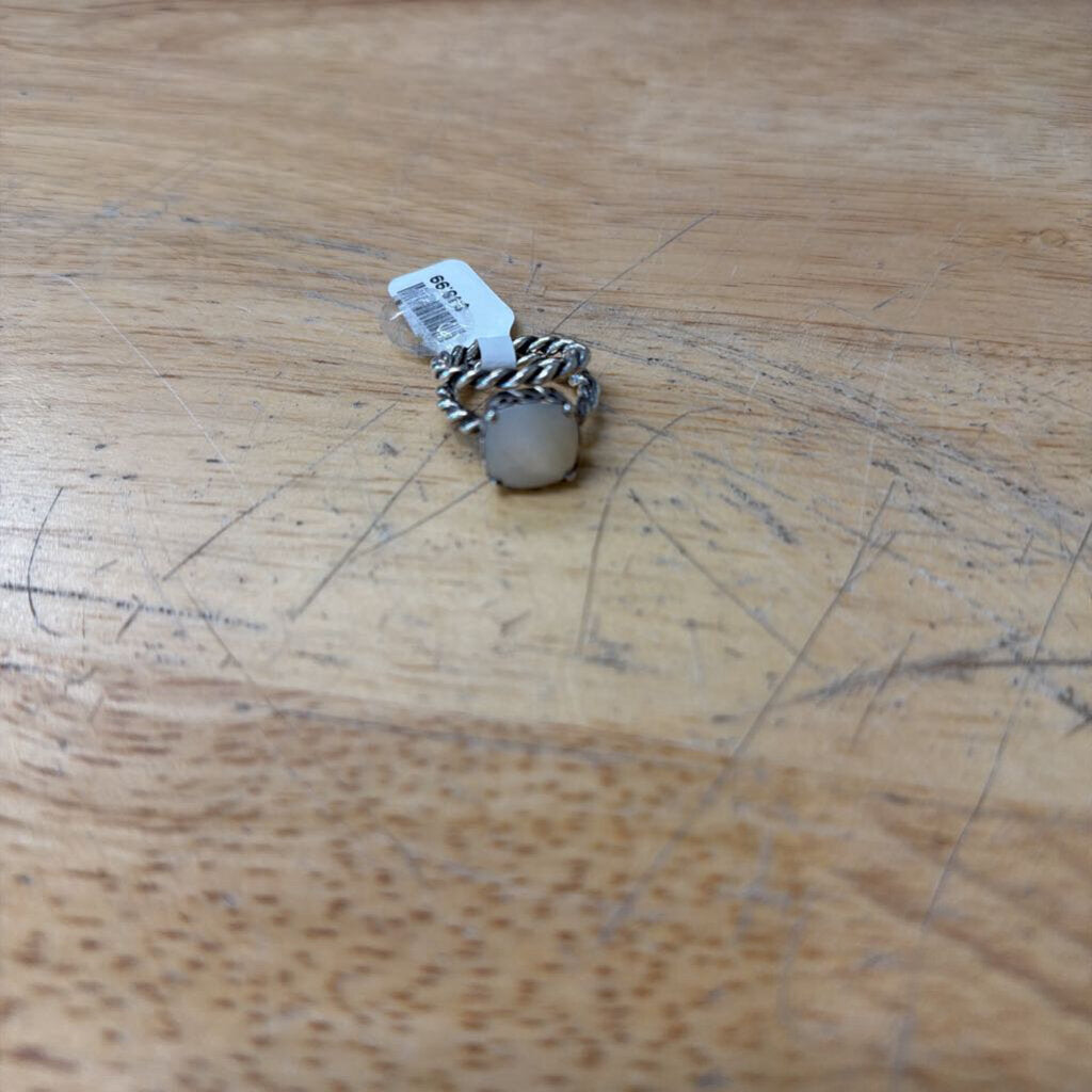 Pandora Silver/ Mother of Pearl Sincerity Rings