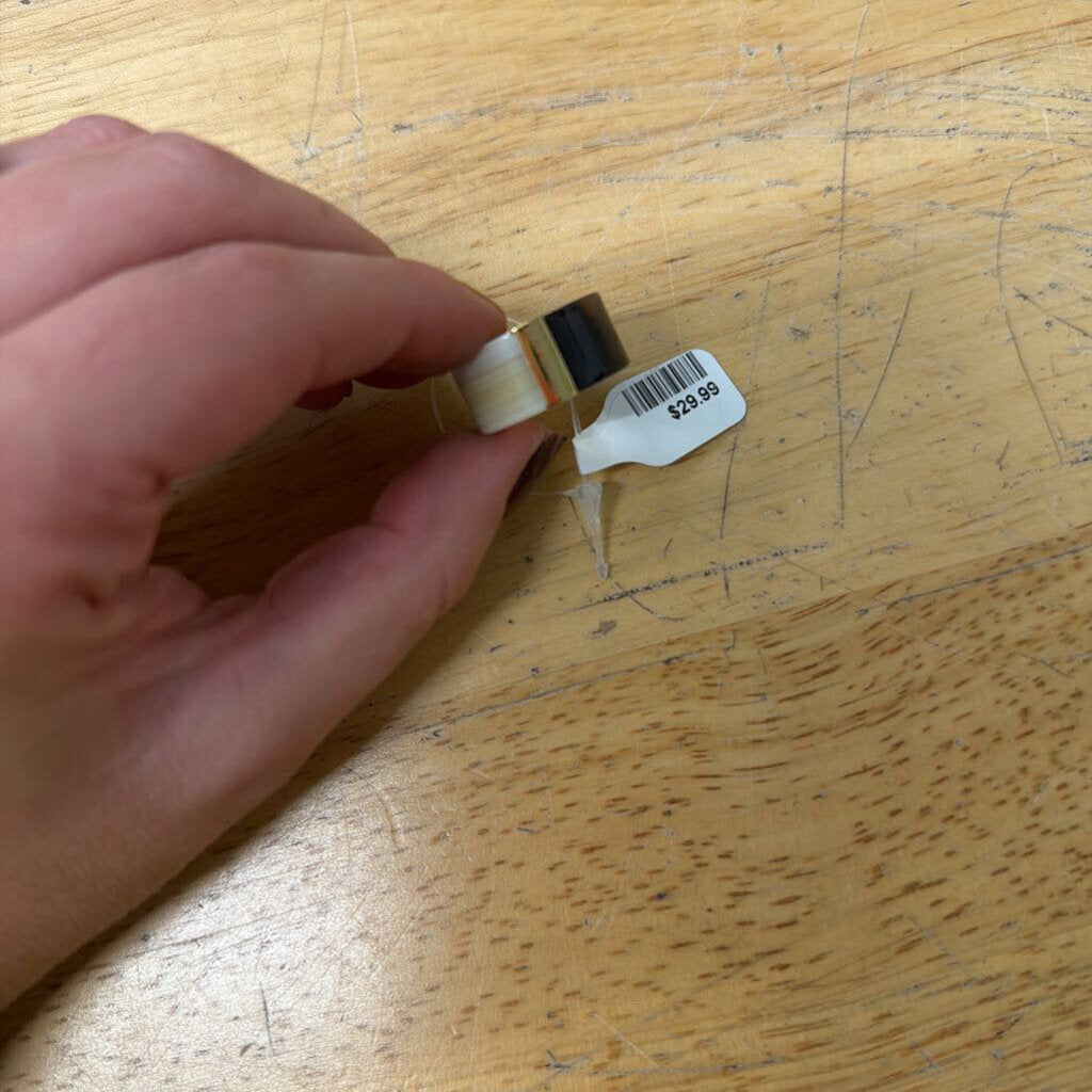 Michael Kors Brown/ White Thick Band Ring