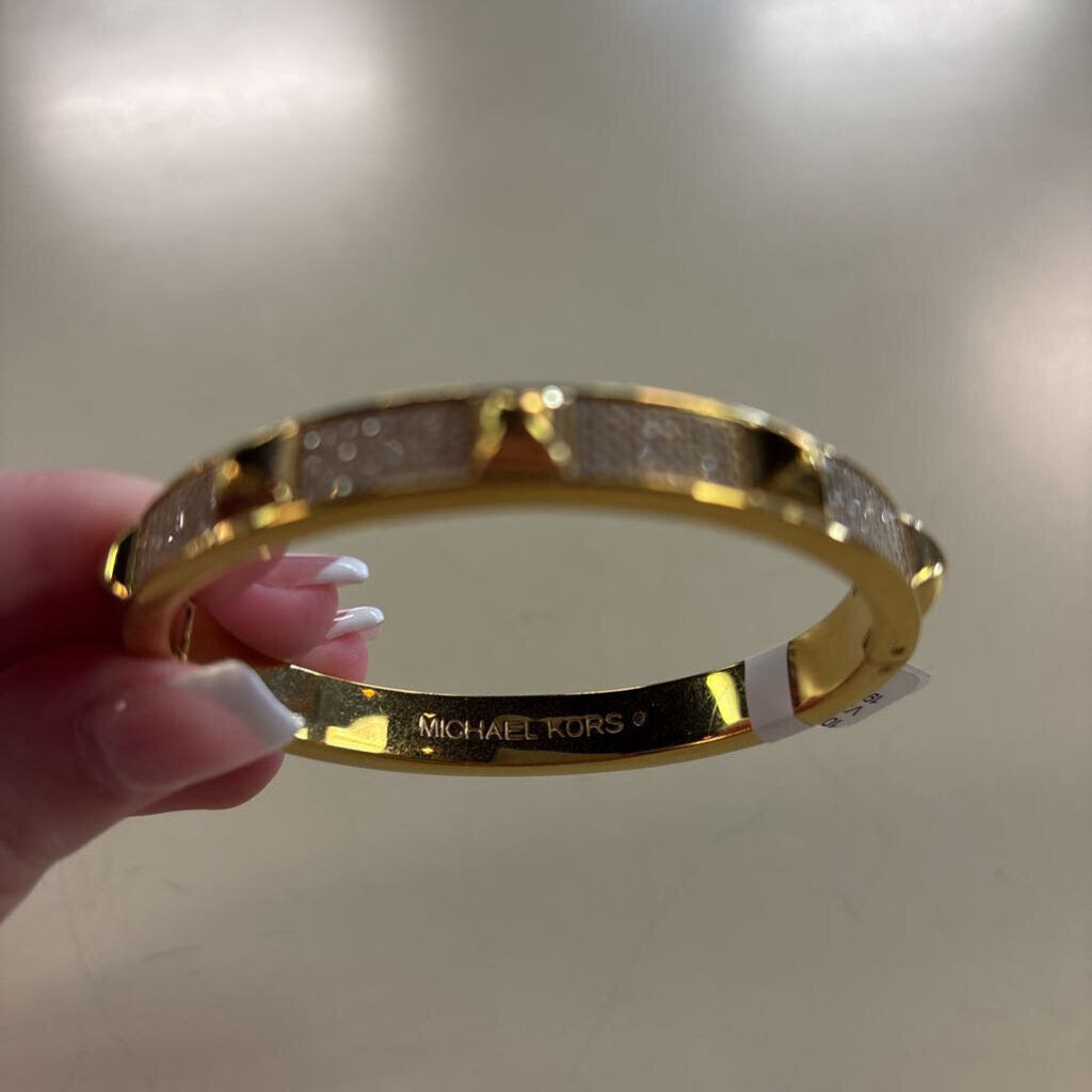Michael Kors Gold/ Rhinestone Studded Bracelet