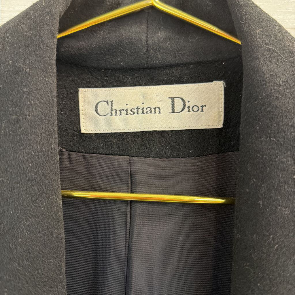 Christian Dior Black/ Gold Double Breasted Blazer Jacket 6