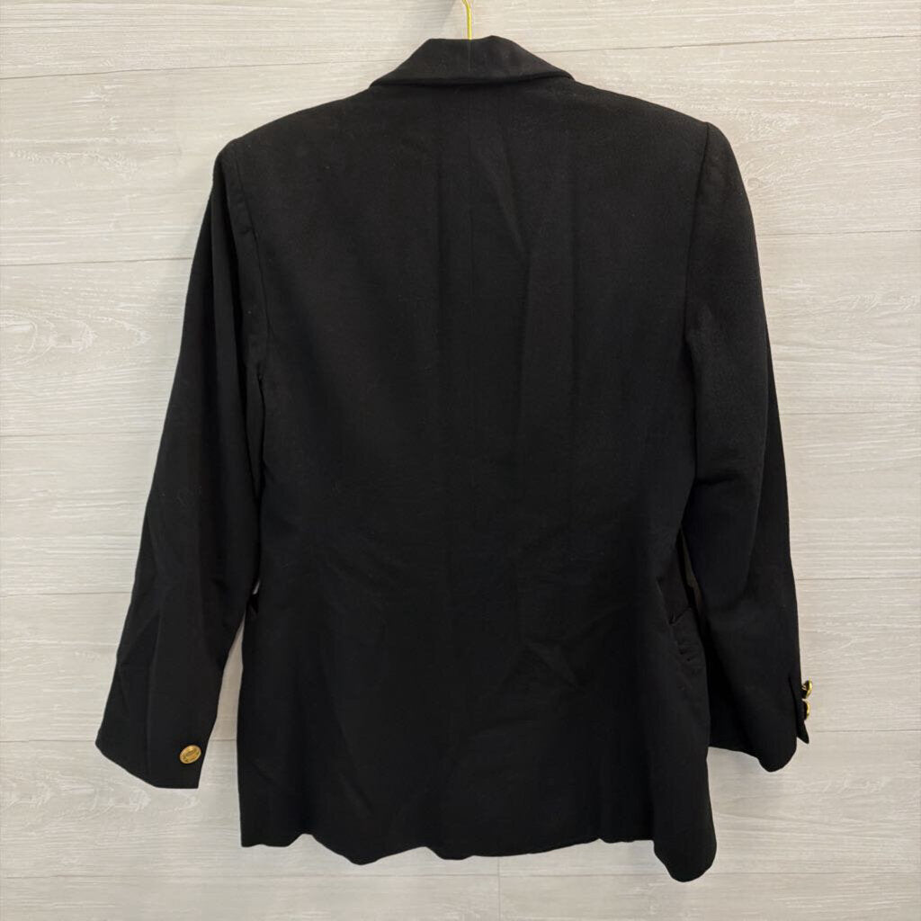 Christian Dior Black/ Gold Double Breasted Blazer Jacket 6