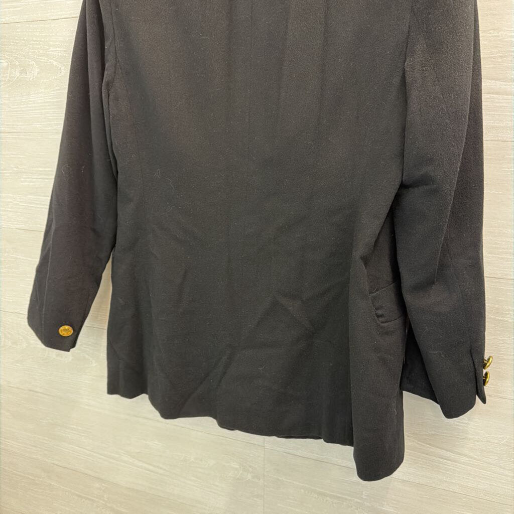 Christian Dior Black/ Gold Double Breasted Blazer Jacket 6