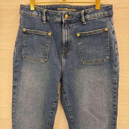 Michael Kors Medium Wash Flare Leg Jeans 8