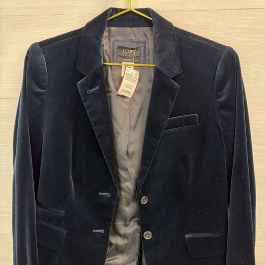 J Crew Blue Velvet Schoolboy Blazer Jacket 6