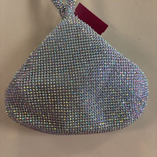 Jessica McClintock Silver Mesh Beaded Small Purse