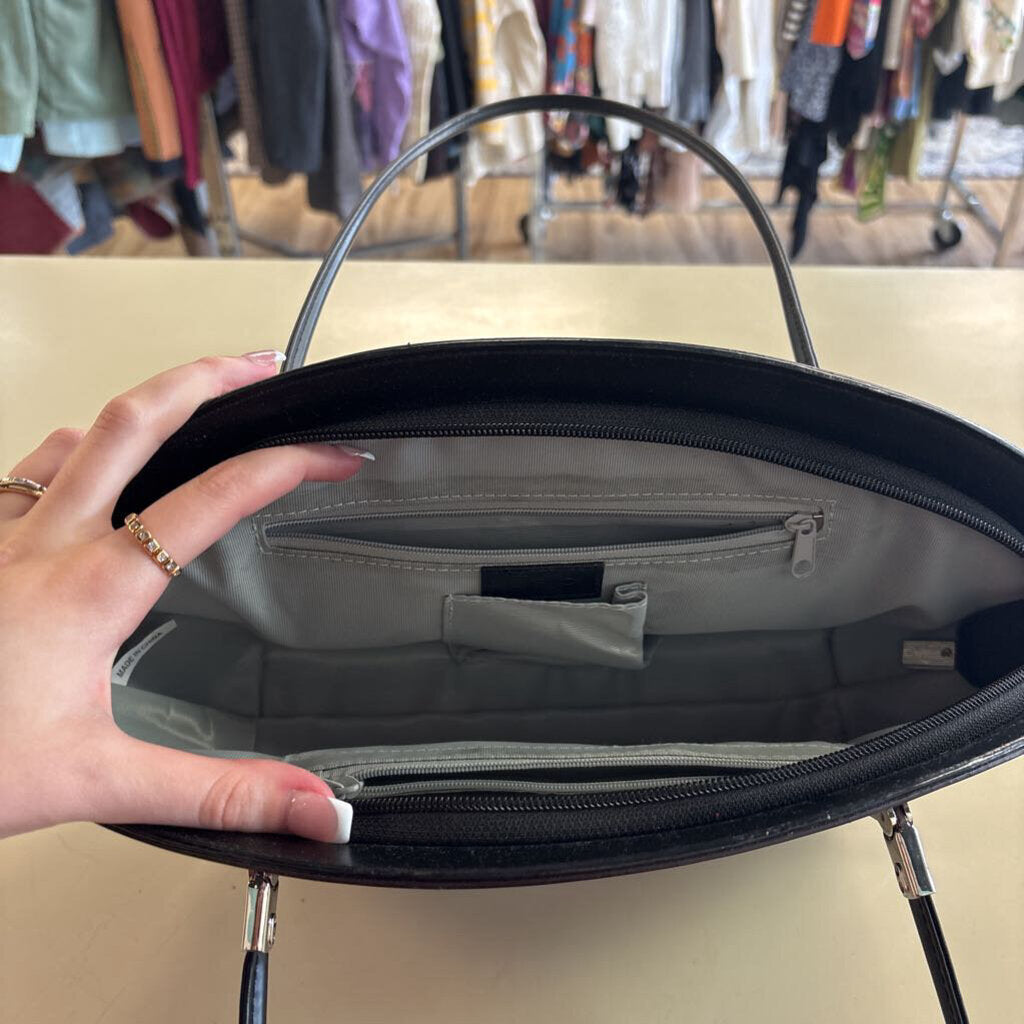 Beijo Metallic Brown Patent Leather Purse