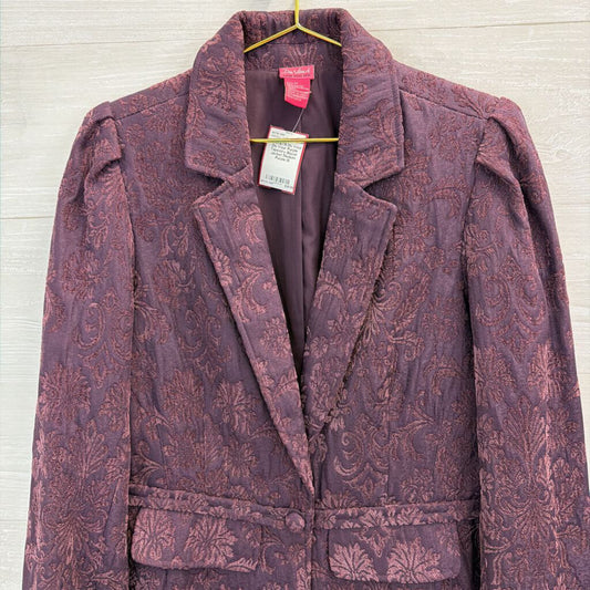 Du Vour Purple Tapestry Blazer Jacket Medium