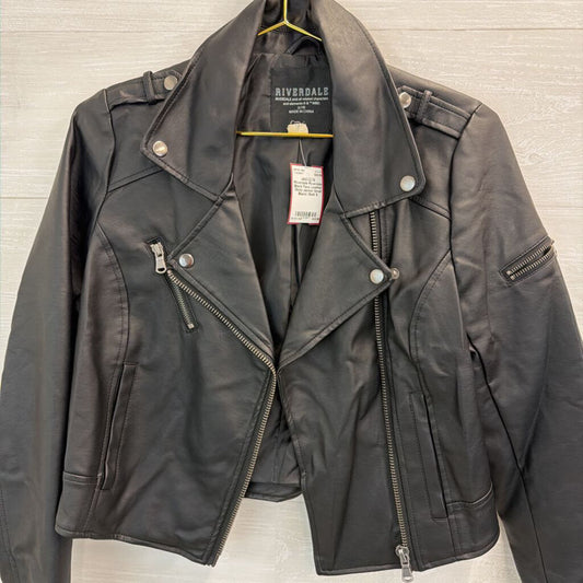 Riverdale Black Faux Leather Moto Jacket Small