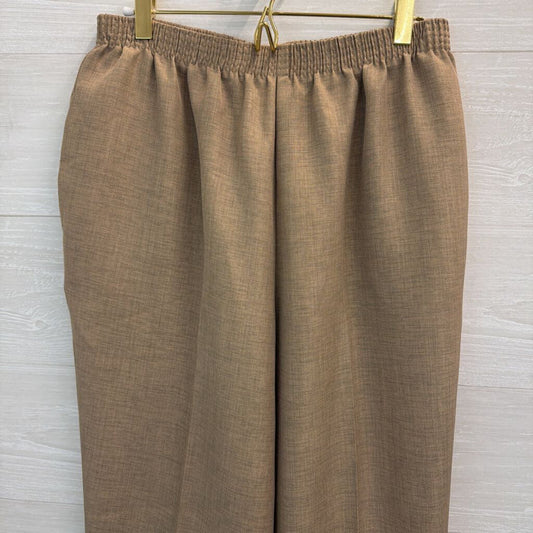 Vintage Bon Worth Brown Pull On Wide Leg Pants Medium Petite