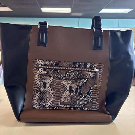 Vera Bradley Brown/ Black Snakeskin Ella Tote Purse