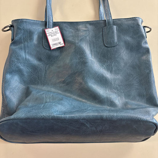 Joy Susan Blue Leather Tote Purse