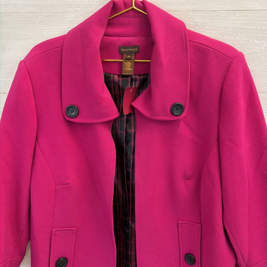 Multiples Pink Open Front Jacket 0X