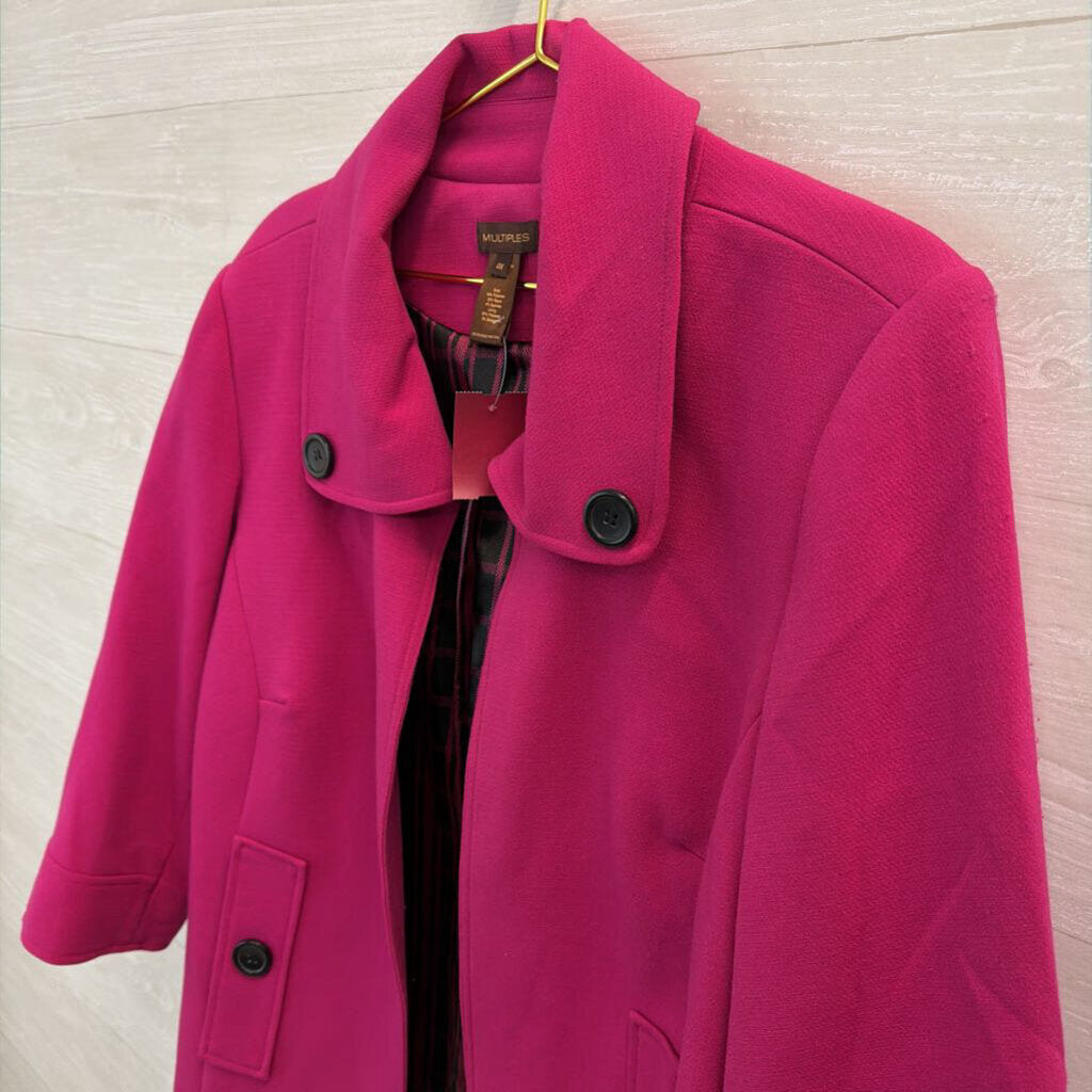 Multiples Pink Open Front Jacket 0X
